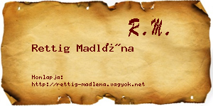 Rettig Madléna névjegykártya